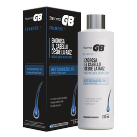 Sistema GB SHAMPOO 1 Hombre, con Ketokonazol que ayuda a normalizar y mejorar las funciones del folículo, frasco 230 ml                               