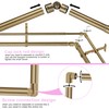 Mayrhyme Antique Bronze Double Corner Window Curtain Rods with Aluminum