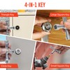 ZAVIA 4 Way Multifunction Utility Key | Silver Meter Box