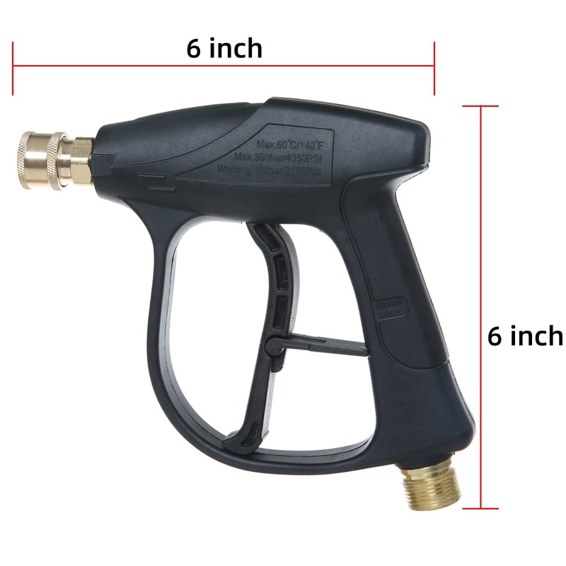 Sooprinse High Pressure Washer Gun 3000 PSI Max, Power Washer