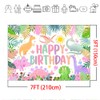 Mocsicka Dinosaur Birthday Backdrop Cartoon Dinosaur Birthday Background Party Decor