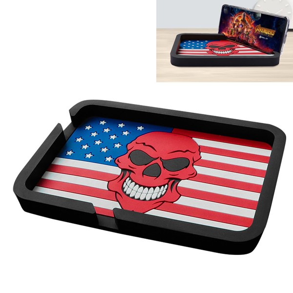 Qurbuns Car Anti Slip Mat Phone Holder, Skull Dashboard Non-Slip