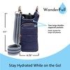 WanderFull Original Crossbody HydroBag | Quilted Water Bottle Carrier |