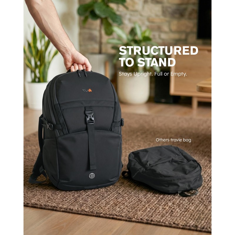 Tolaccea 30L Travel Backpack 15.6" Laptop Carry On Daypack for