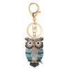 Cute Owl Rhinestone Keychain, Sparkling Animal Charm Keychain Pendant, silver