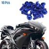 uxcell 20pcs M6 X 20mm Blue Aluminum Alloy Motorcycle Hex