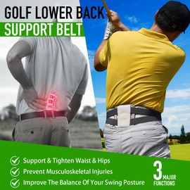 GAIARENA Golf Lower Back Support Belt for Golfers Swing Training Equipment Support & Tighten Waist & HIPS, Protect Lower Back, Prevent Musculoskeletal Damage M Size [ON Course Version]