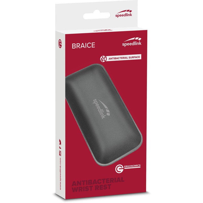 Speedlink BRAICE Antibacterial Wrist Rest - Antibacterial Wrist Rest -