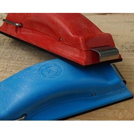 Time Shaver Tools Preppin’ Weapon Ergonomic Sanding Block, for Wet and Dry Sanding! Easy to Load, Plain Paper Sander! Red And Blue (2 Pack)