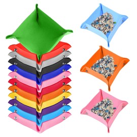 12 Stück Bunt Puzzle Filz, Puzzlematte, Sortierschalen Stapelbar, Tragbare Puzzle-Sortierschale, Stapelbare Sortiertabletts für 500-2000 Puzzleteile