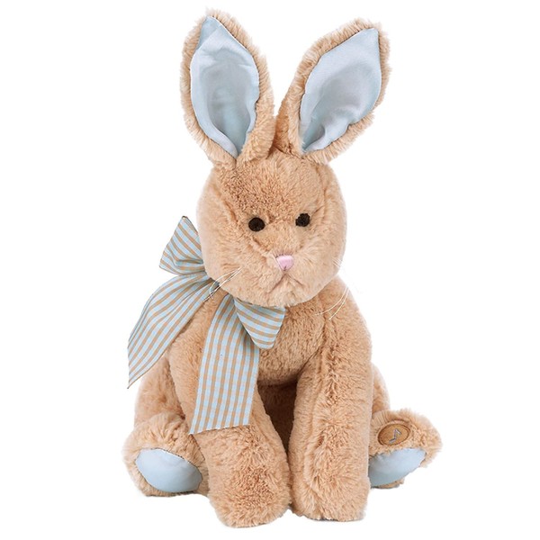 Bearington Baby Bunny Tail Plush Stuffed Animal Bunny with Rattle, 8 inches