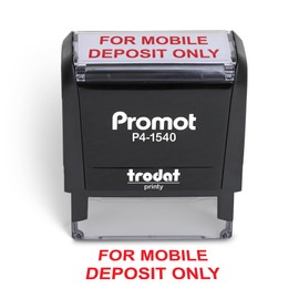 Promot for Mobile Deposit Only - Self Inking Rubber Stamp - Ink Stamps