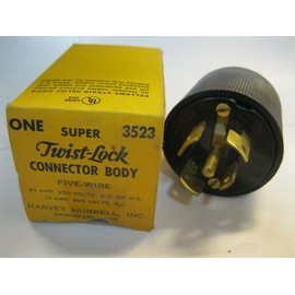 Hubbell 3521C Plug Twist-Lock 10A 600VAC 20A 250V