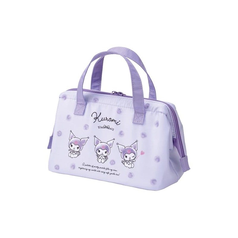 Skater Lunch Bag, Insulated Clasp Pouch, Women's, Sanrio, Kuromi, Watercolor