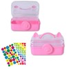 Tuilful Storage Box with Handle, 3-Compartment Plastic Organizer with Lid,