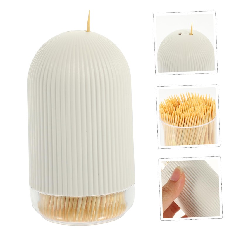 Baluue 1 Set Multi Function Wooden Toothpick with Storage Case