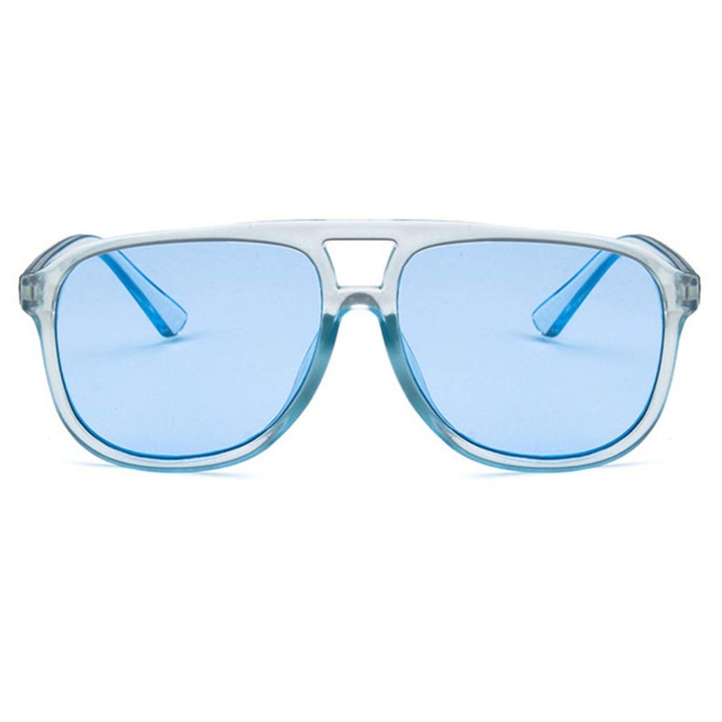 anteojos de sol unisex de moda, color azul y rectangular,