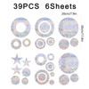 Hiwevvy 39PCS Static Glass Window Clings-8 Sheets Anti-Collision Glass Window