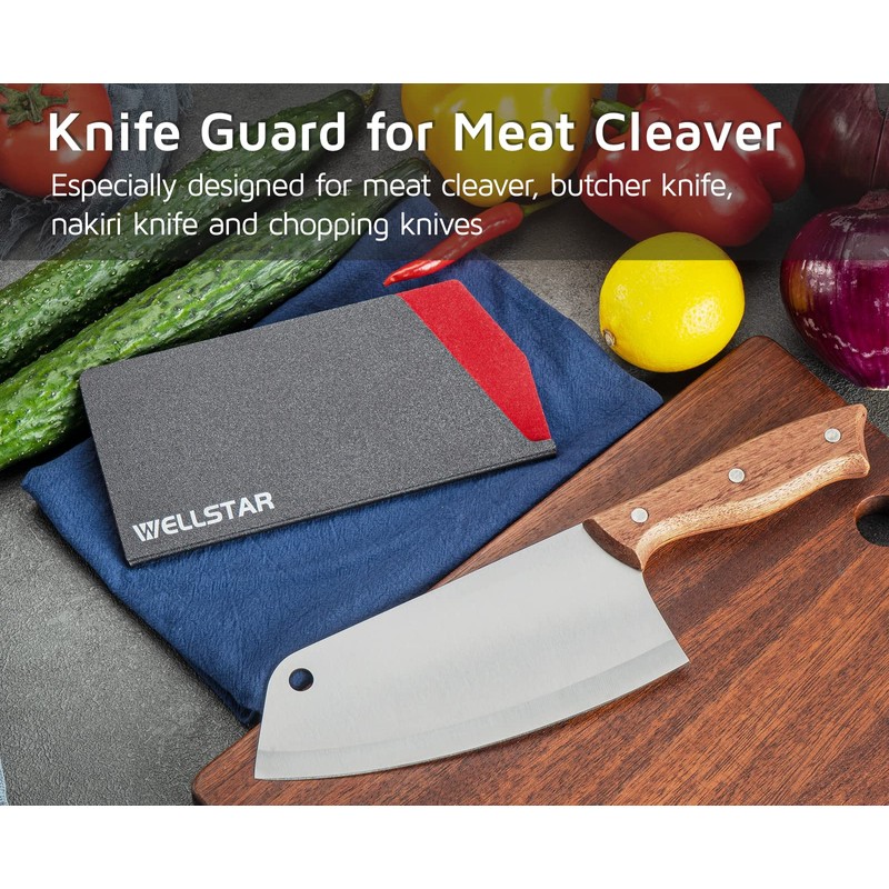 WELLSTAR Big Knife Edge Guard, Wide Meat Cleaver Knife’s Blade