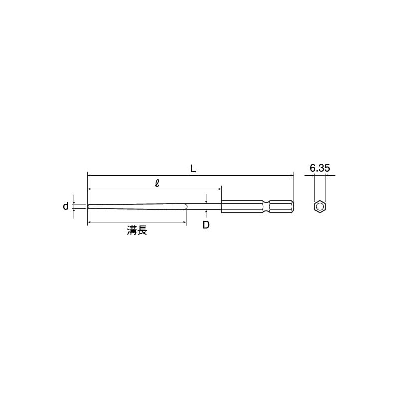 TOP ETK-3.5 ETK-3.5 Hexagonal Shank for Electric Drills, Taper Punch