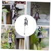 Levemolo Antique Cast Iron Bell Manual Door Chime Decorative Flower