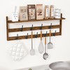 AMBIRD Wall Hooks with Shelf 28.9inch Entryway Wall Hanging Shelf,