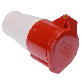 Red 32A 415V 3P+N+E Industrial Socket 5 Pin IP44 Cable Mount IEC60309-1/2