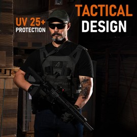 ACE Schakal Tactical Men's Baseball Cap - Hat with Hook & Loop Patch - Breathable Mesh Side and Adjustable Fit - Black - M-L