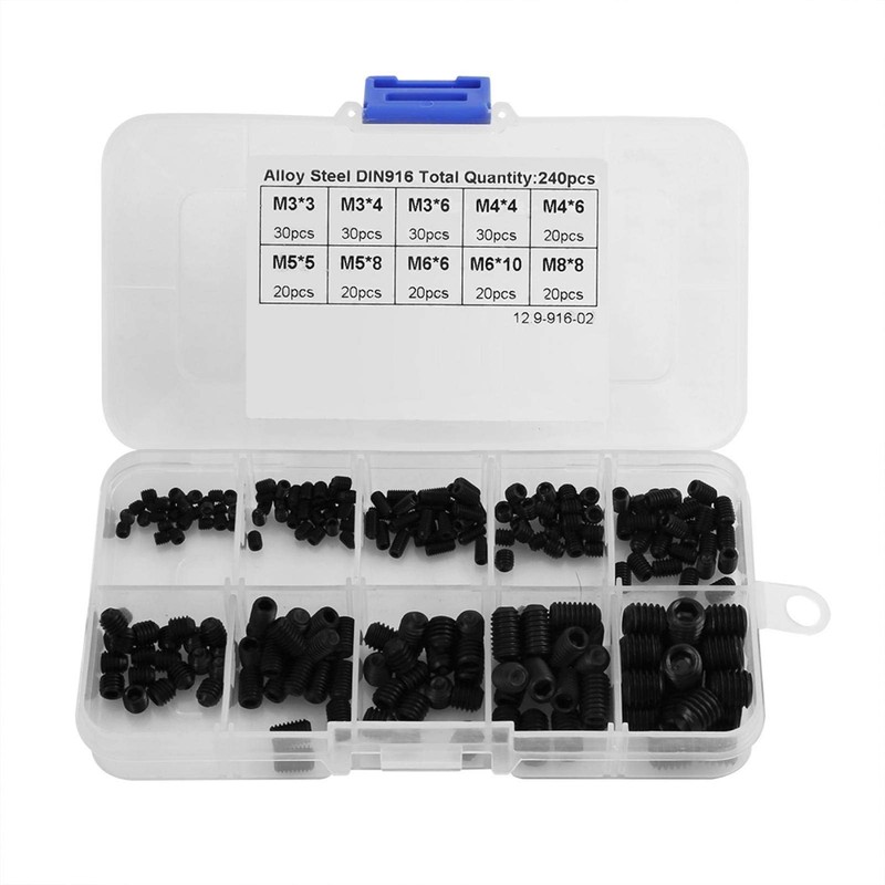 240 Black Hexagon Socket Screw Assortment, Hexagon Socket Screw Set