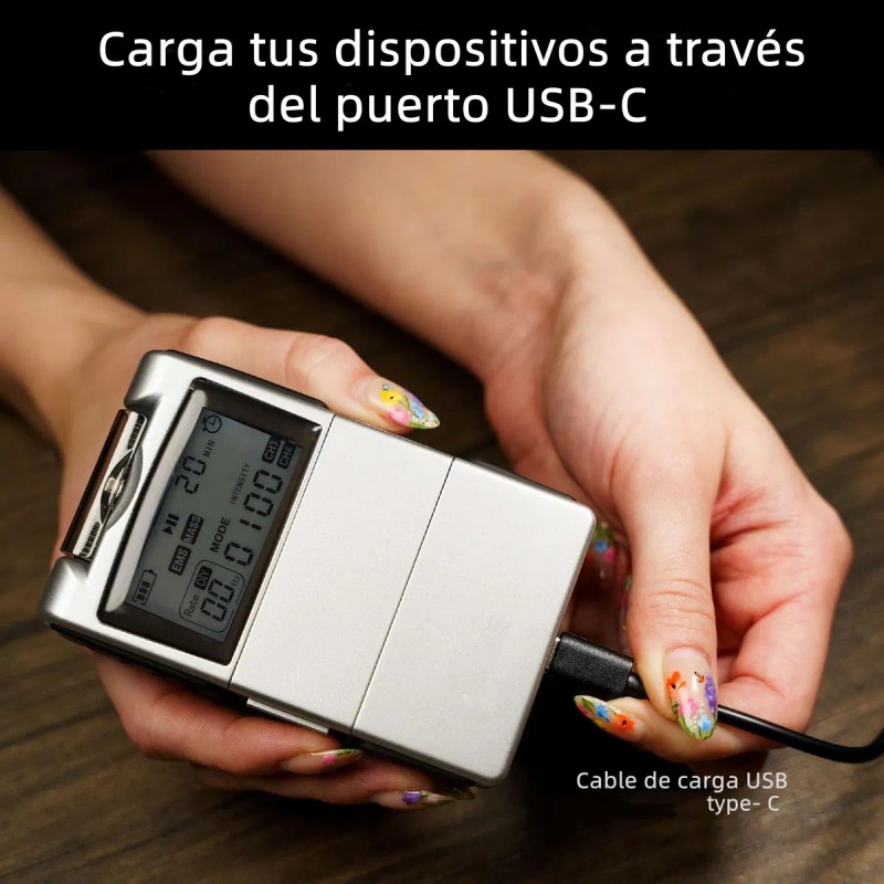 Tens/ems Electroestimulador Muscular 4 Canales 48 Modos 8pad