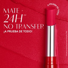 ésika - Labial Colorfix 24h Color Rojo Poderosa 2g, 24 Horas de Color y Suavidad, Labiales Mate 100%, Textura Cremosa, con Pigmentos Impermeables, Aceite de Argán y Manteca de Karité