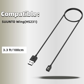 QHBAMD Compatible with SUUNTO Wing(HS231) Hearphones Charger Cable,Replacement Charging Cable USB A Charger for Wing(HS231) 3.3ft/1M
