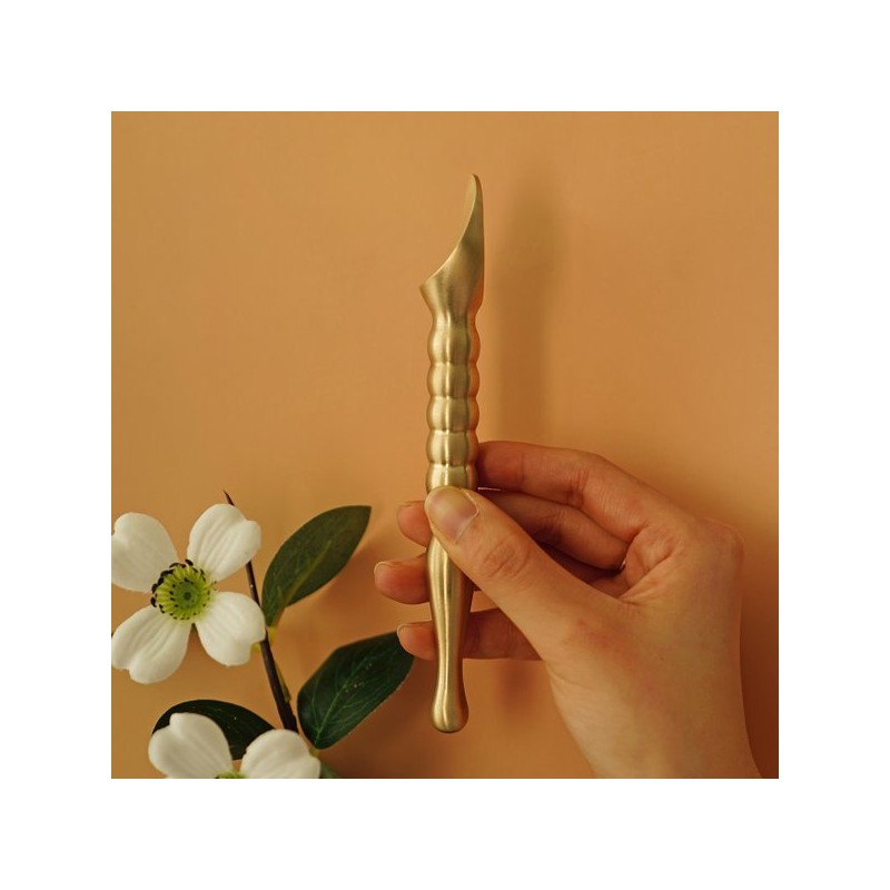 Notdam 방짜유기 풋스틱 괄사 마사지기+괄사 파우치 증정 Banjja Yugi Foot