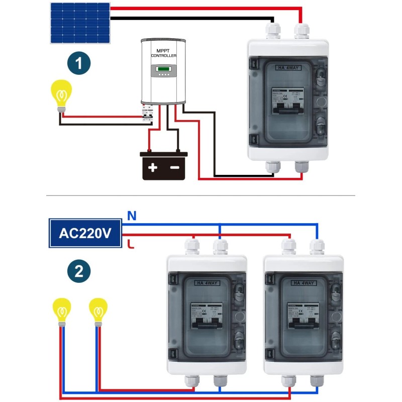 Dihool DC 100 Amp Breaker Outdoor Disconnect Miniature Circuit Breaker