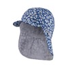 Sterntaler Peaked Cap with Neck Protection Flower for Girls –