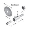 LINE10 Tools Machine Adapter Grinder Extension - 5/8" Thread, Fits