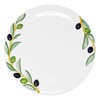 Lashuma Handmade Italian Ceramic Round Dinner Plate Large Olive Design