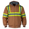 Sicalobo Men's High Visibility Work Jacket, Reflective Waterproof Cashmere Lining