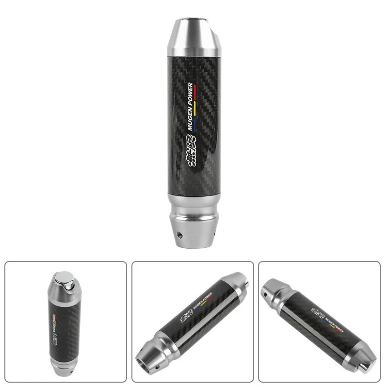JDM MUGEN Carbon Fiber Aluminum Silver Universal Automatic Car Gear