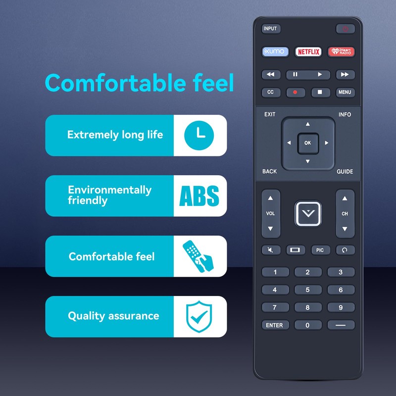ZWP XRT122 Replacement Remote Control for VIZIO Smart TV D32-D1