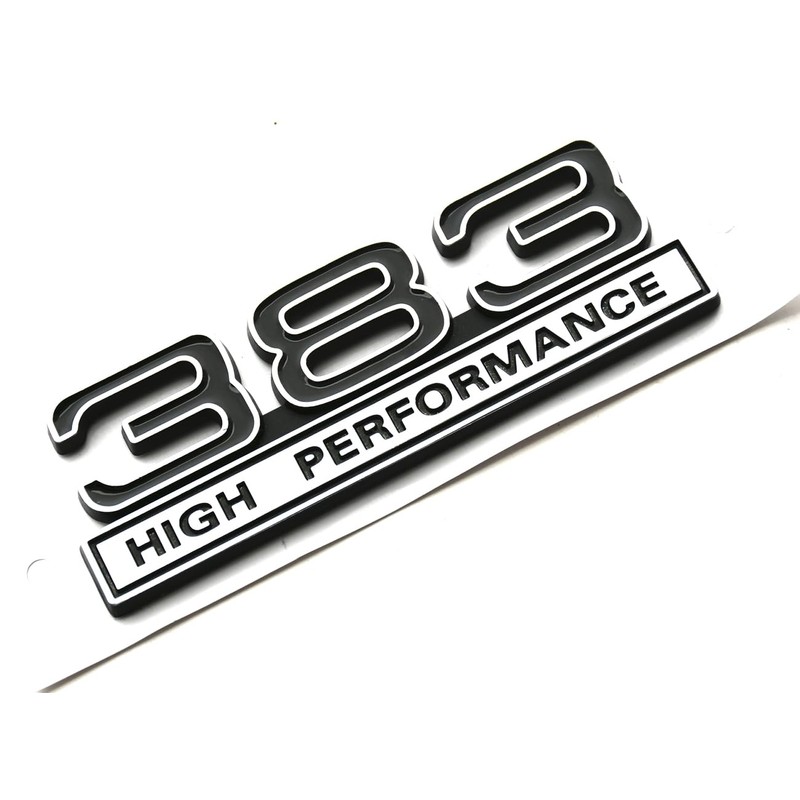 2pcs 383 6.2L High Performance Engine Emblems Badge 3D Decals