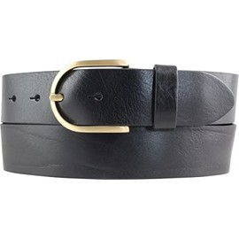 BELTINGER Women's Belt Made of Full Cowhide Leather 4 cm Jeans Belt for Women 40 mm Full Leather Belt with Golden Belt Buckle, Black, Gold