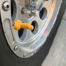 Tirecockz Valve Stem Caps - 4 Pack - Great for Pranks, Bachelorette Parties (Gold)