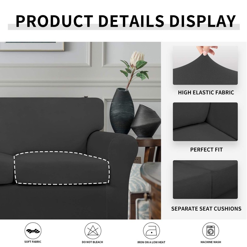 Easy-Going 4 Pieces Stretch Soft Couch Cover for Dogs -