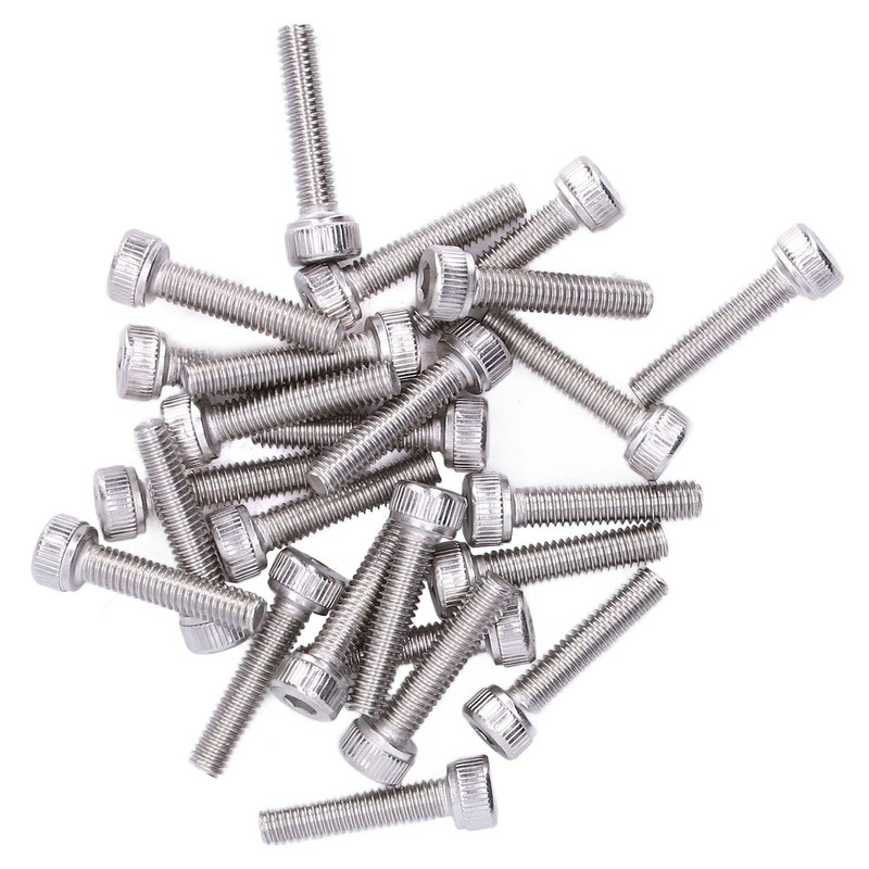 100Pcs Hex Socket Head Cap Screws Galvanized Steel Screw Kit