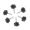 16pcs Stainless Steel M6x30mm Thread Replacement Star Hand Knob Tightening