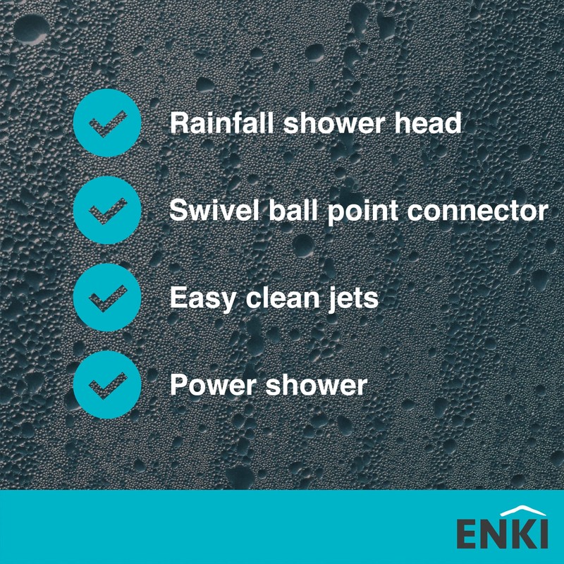 ENKI R35 150mm Traditional Fixed Small Shower Head - Antique