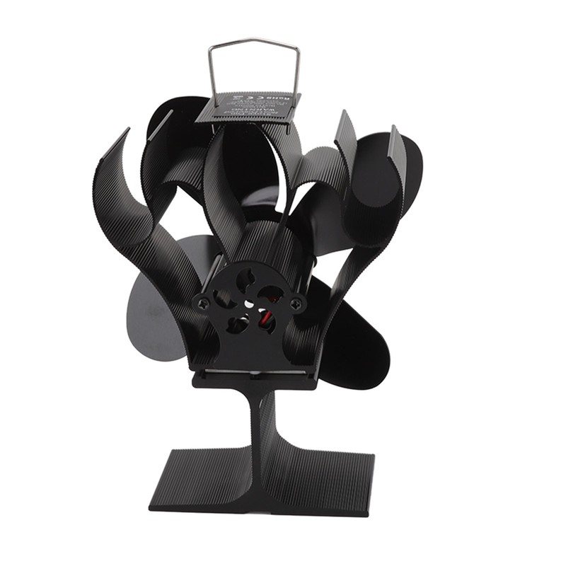 Heat Powered Stove Fan Self Starting Heat Resistant Aluminum Alloy