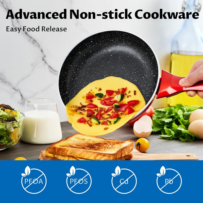 Induction Cookware Pots and Pans Set 10 Piece, BEZIA Dishwasher