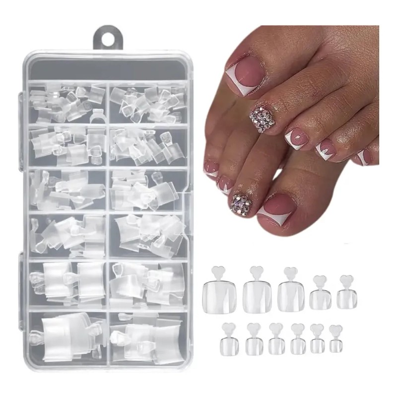 Tips Soft Gel Para Pies 120 Pzas Nail Art
